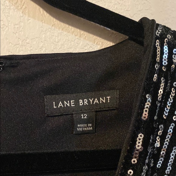 🎉SALE🎉🆕 Lane Bryant Black Silver Sequin Wrap Gown - Picture 3 of 9